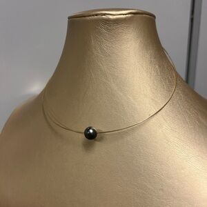 Tahitian Black Pearl Gold Filled necklace 15”